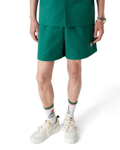 Cotton Monogram Jacquard Shorts