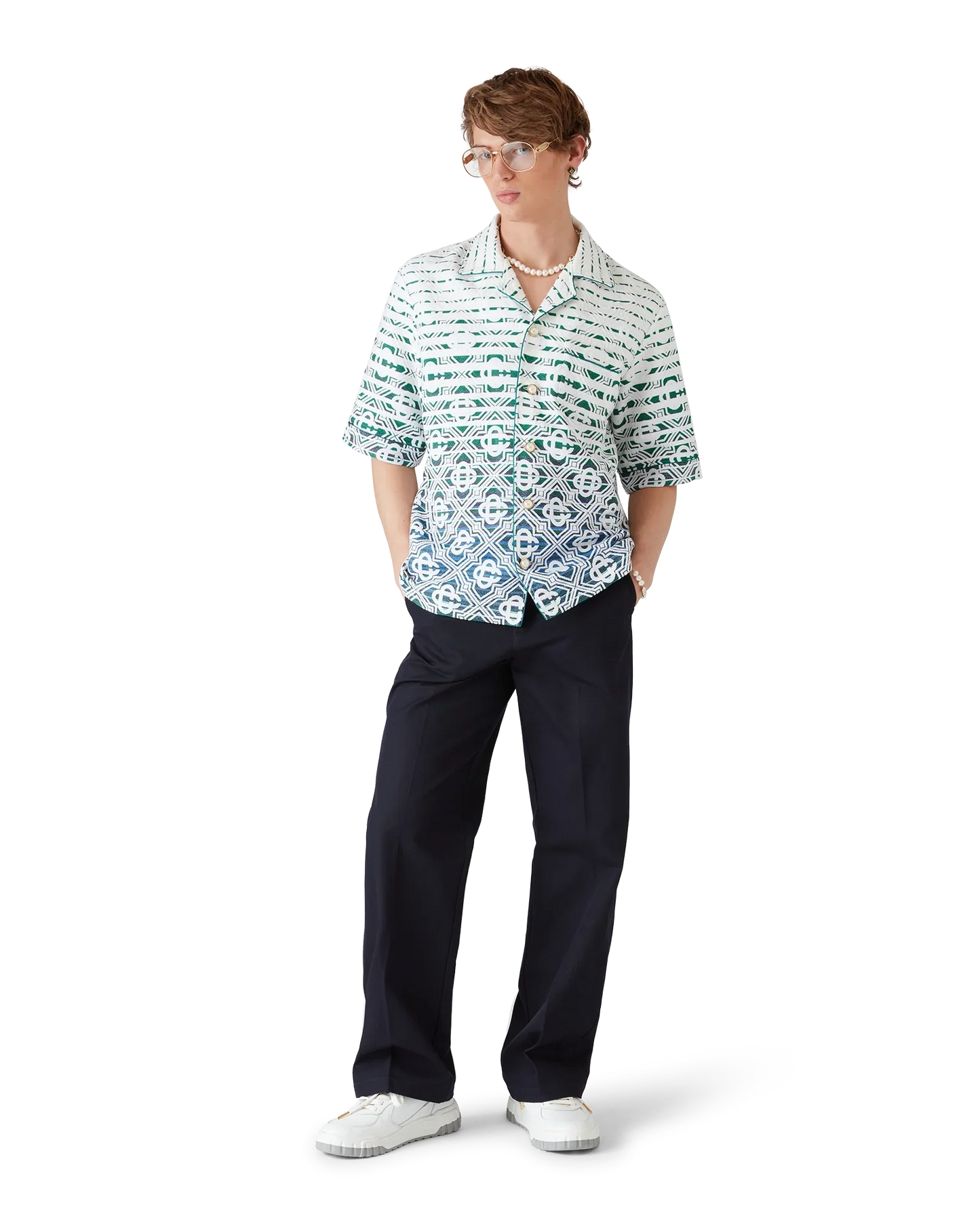 Monogram Gradient Towelling Short Sleeve Shirt