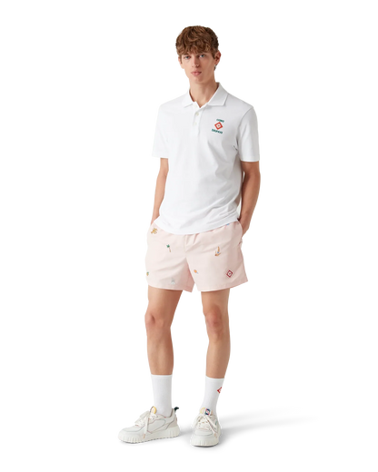 Embroidered Motif Swim Shorts