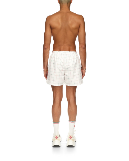 Tennis Check Swim Trunks