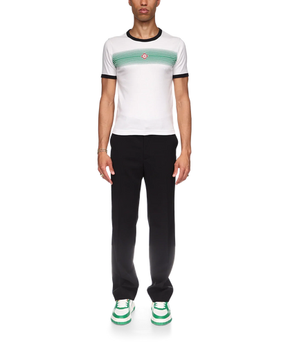 Gradient Stripe Ringer Short Sleeve T-Shirt