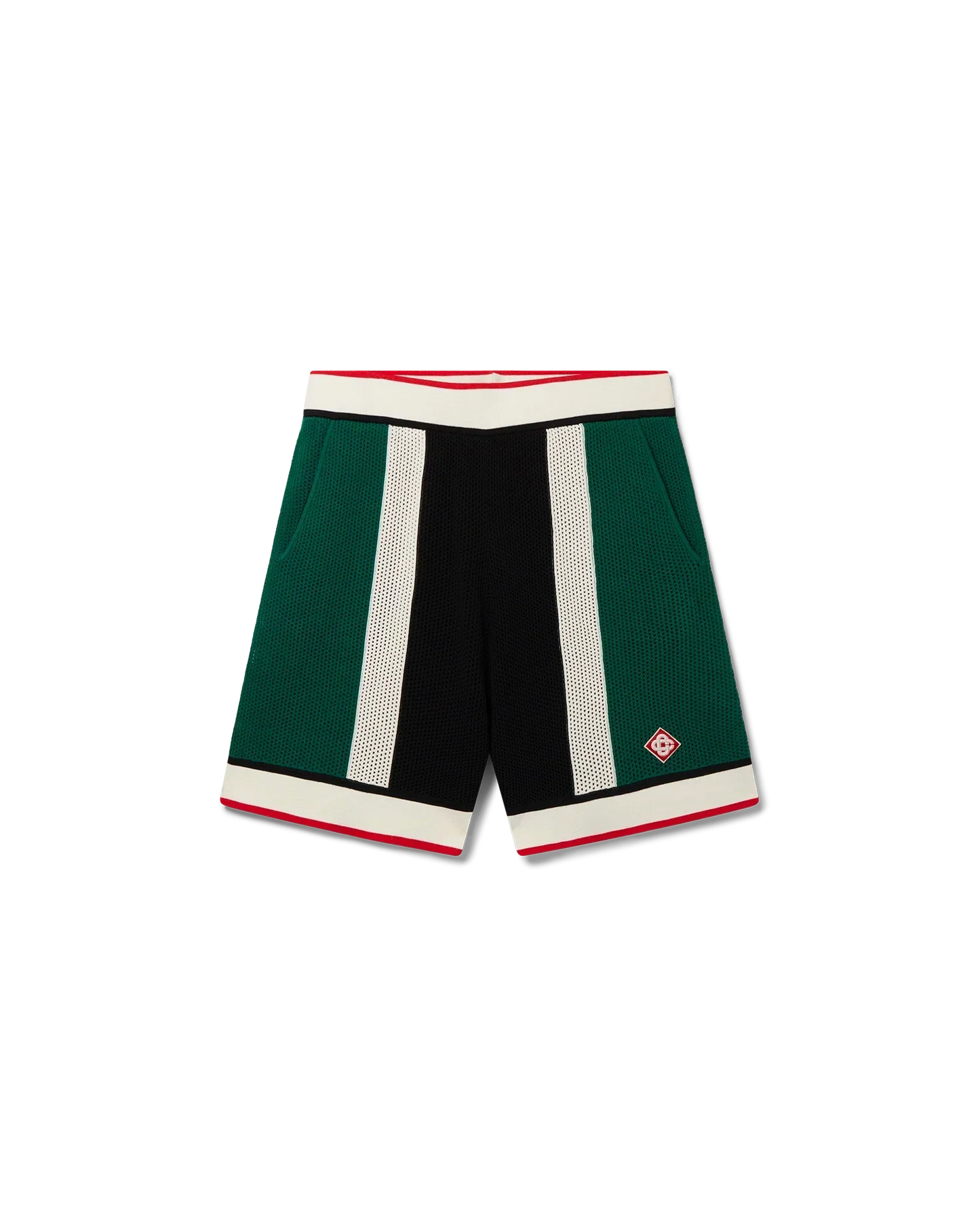 Striped Mesh Shorts