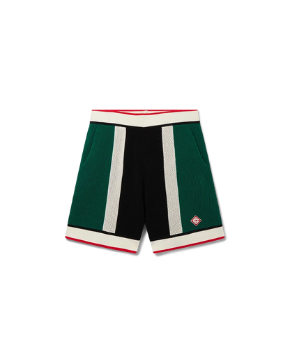 Striped Mesh Shorts
