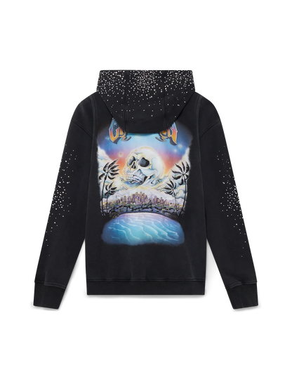 La Pr¨¦monition Crystal Embellished Zip Hooded Sweatshirt