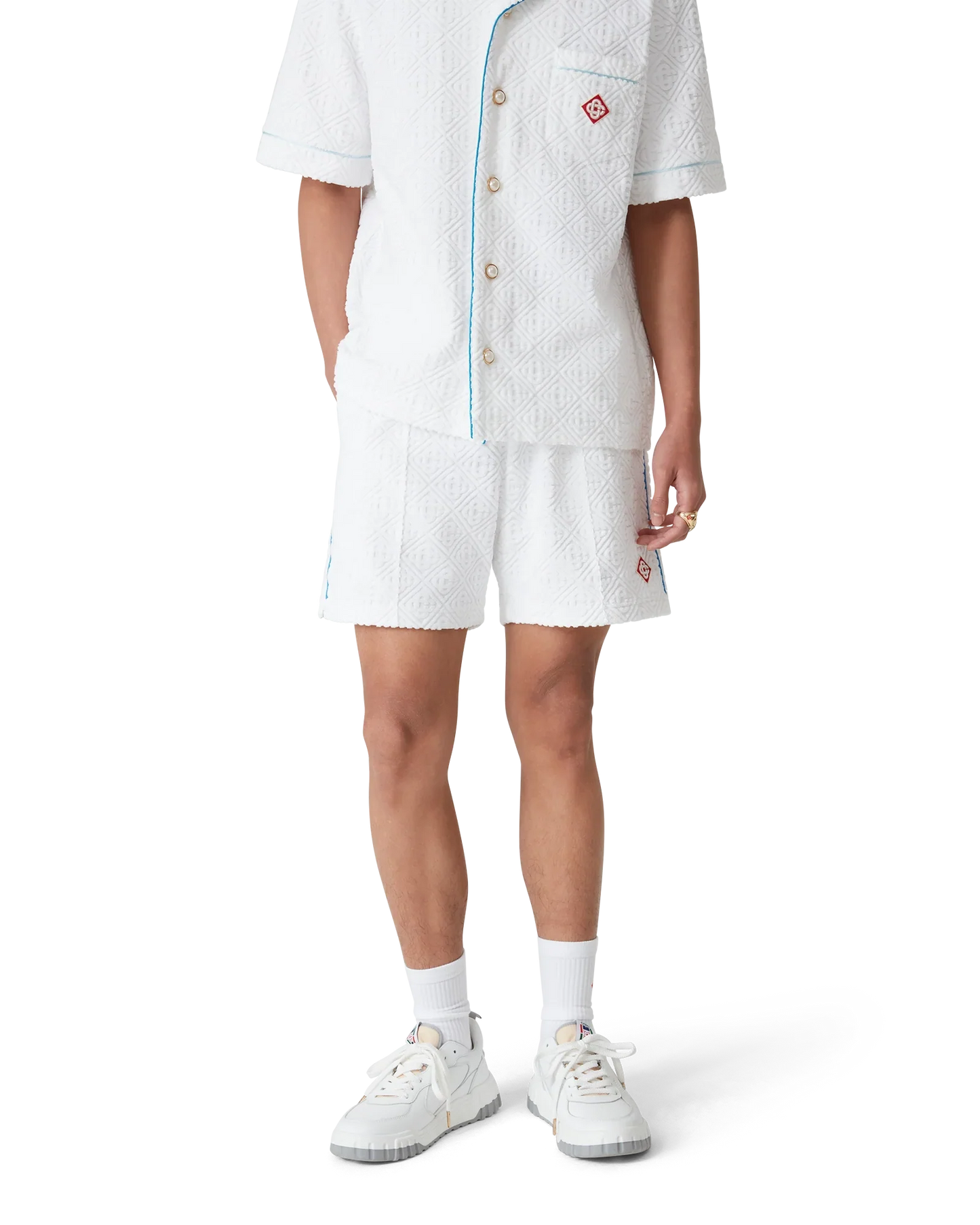 Tennis Stripe Towelling Shorts