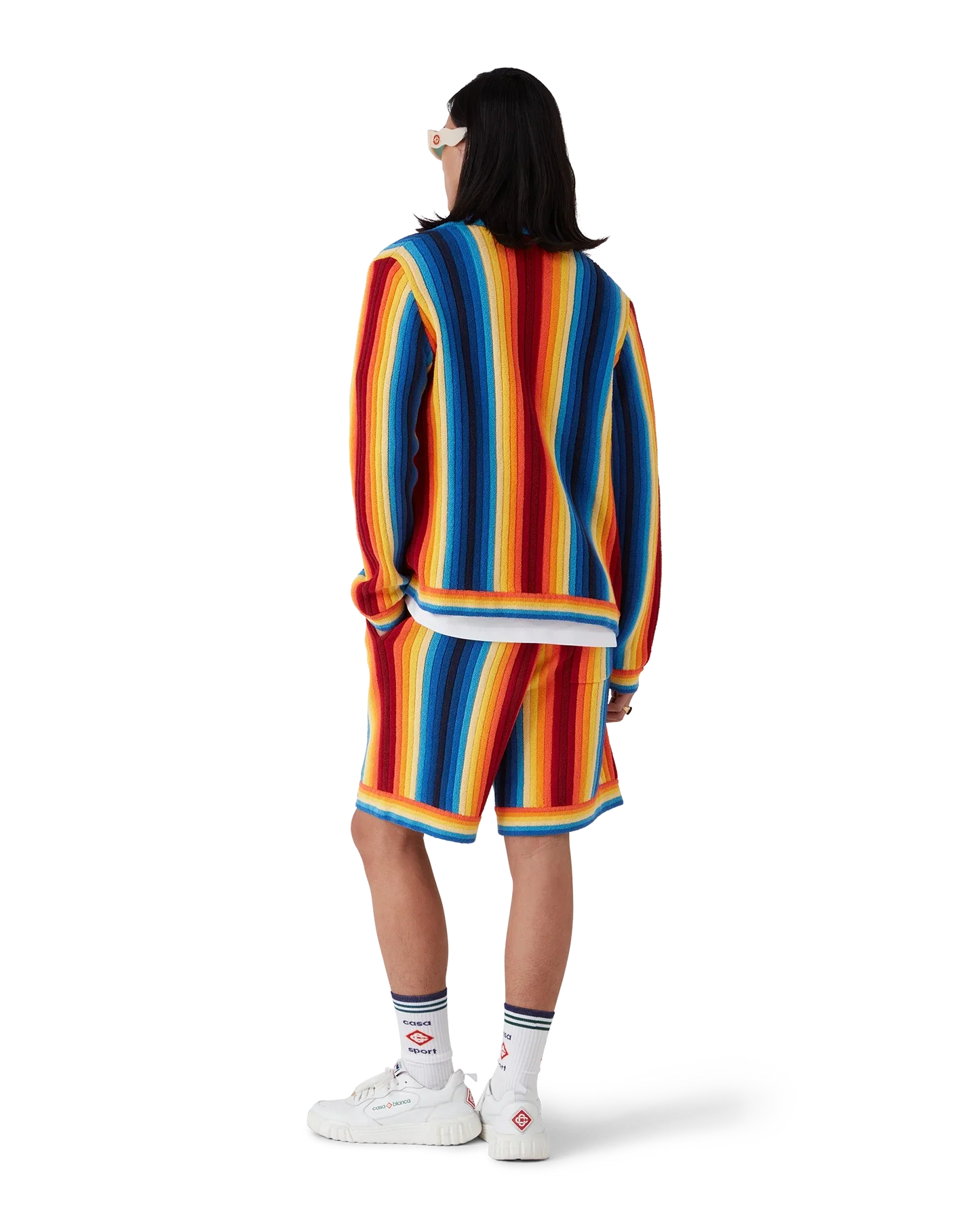 Gradient Stripe Towelling Shorts