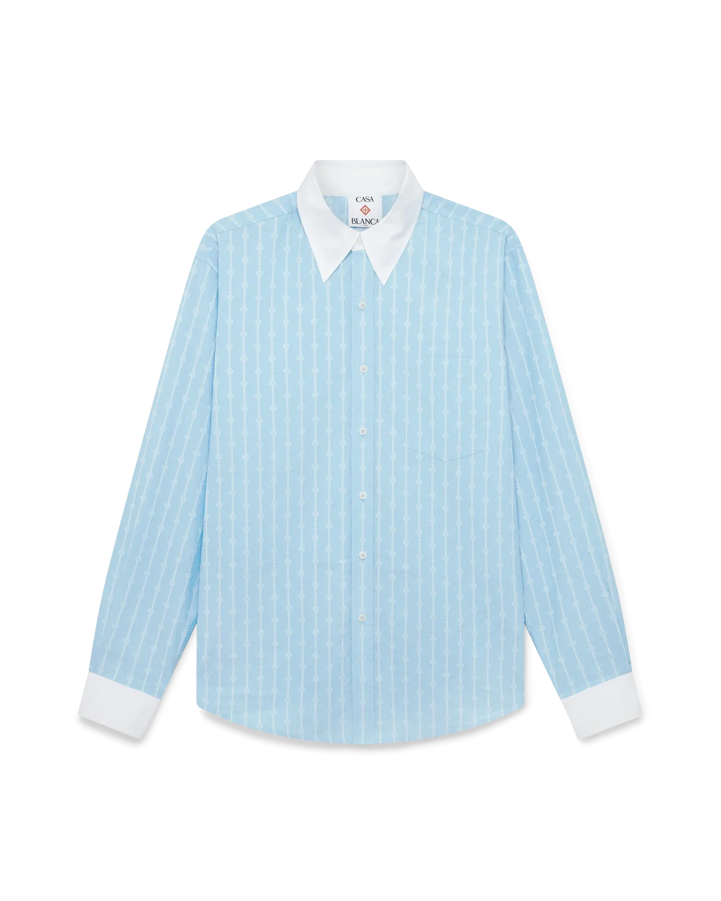 Laurel Stripe Long Sleeve Jacquard Shirt