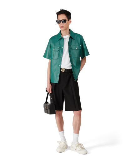 Leather Short Sleeve Shirt