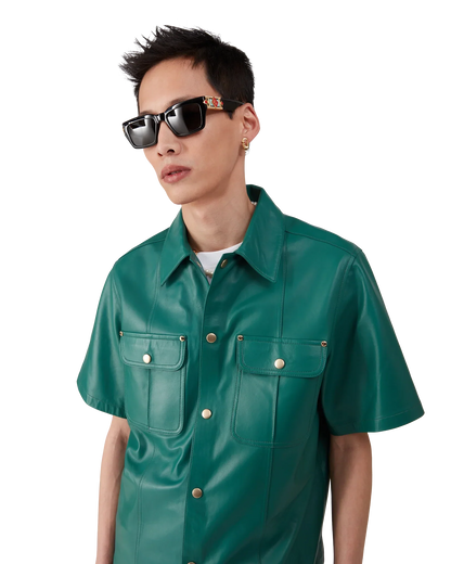 Leather Short Sleeve Shirt