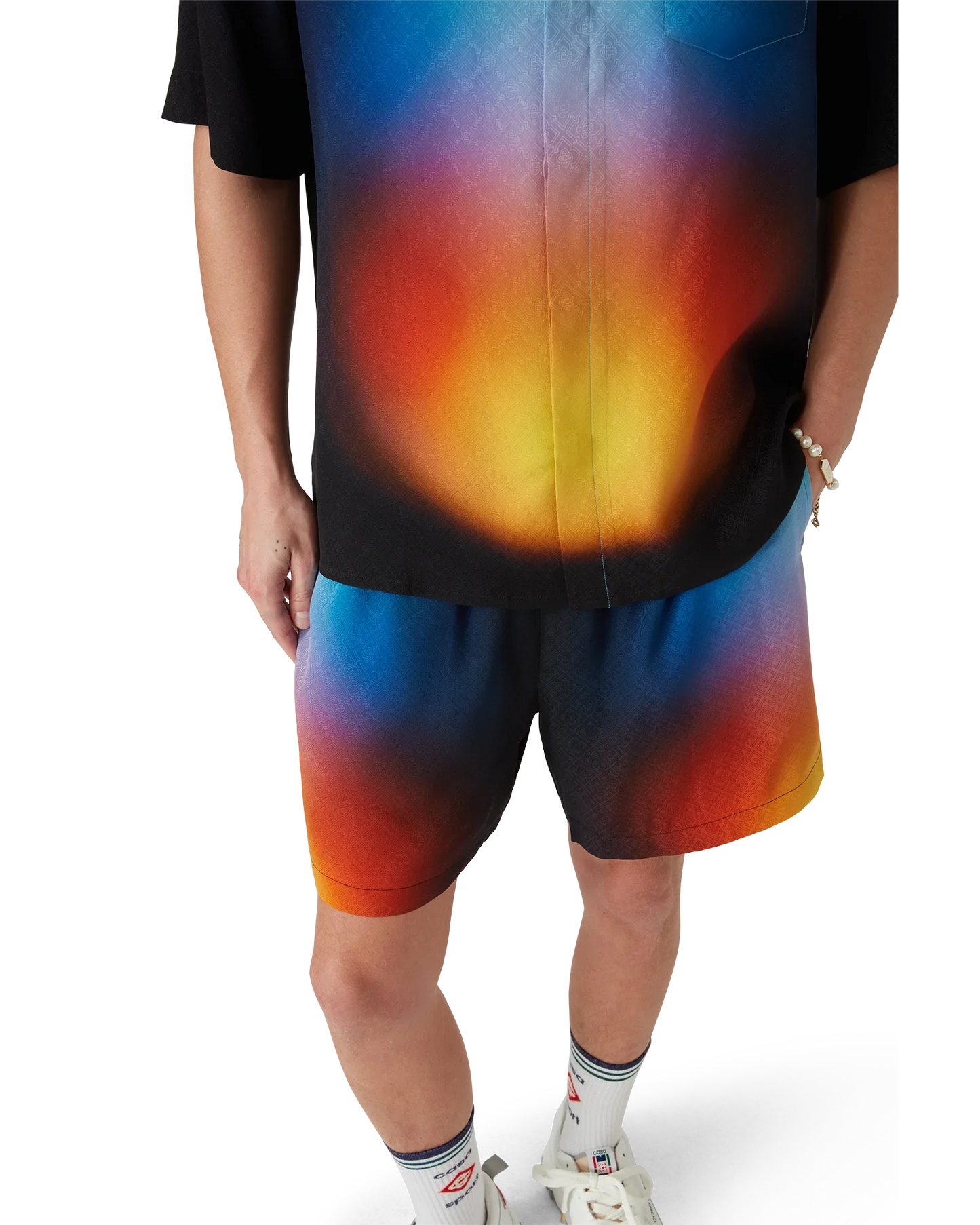 Gradient Silk Shorts