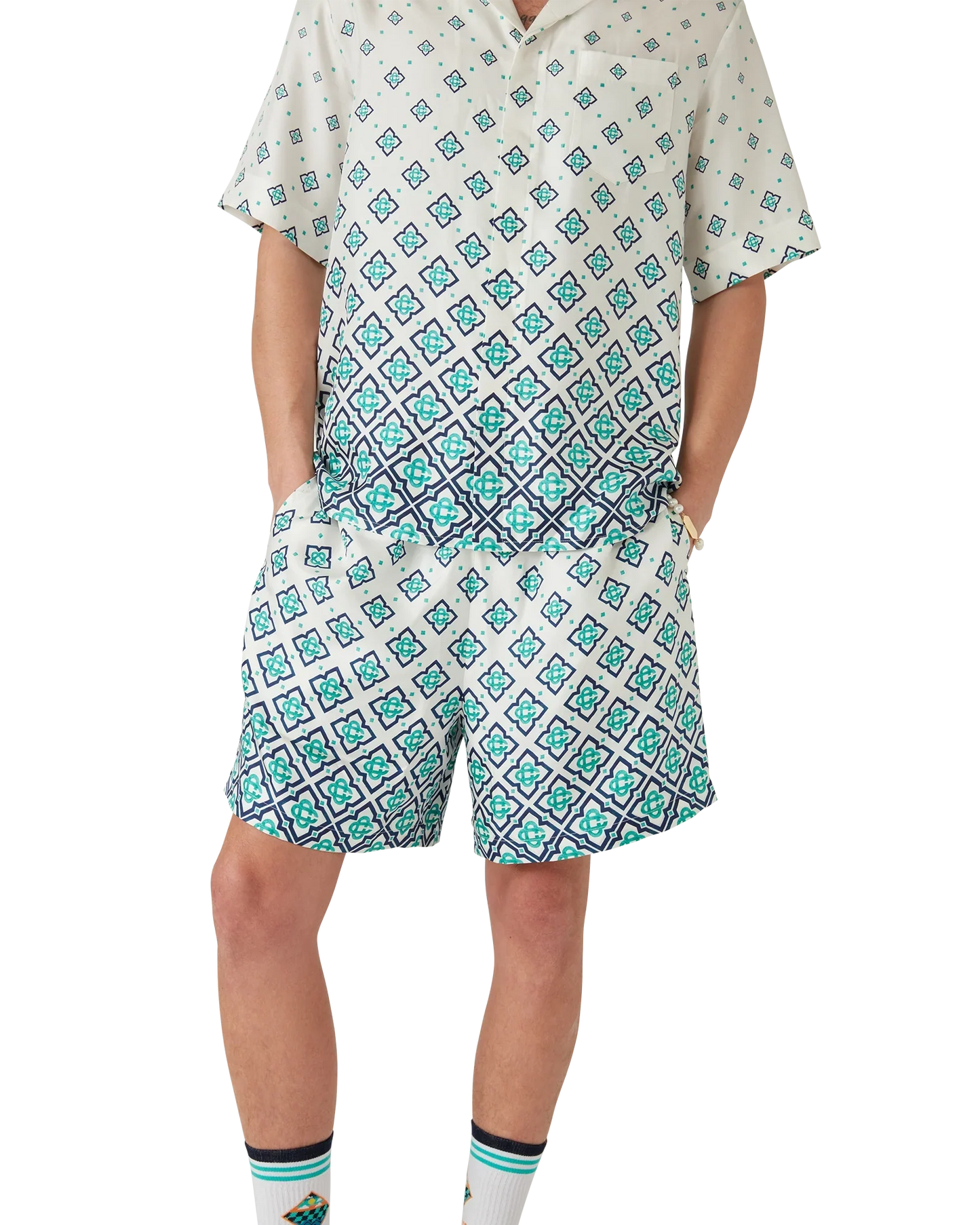Gradient Monogram Silk Shorts