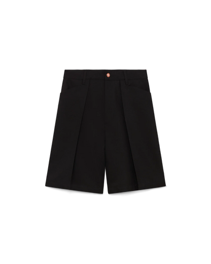 Wool Pleated Tailored Shorts