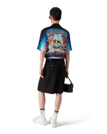 Wool Pleated Tailored Shorts