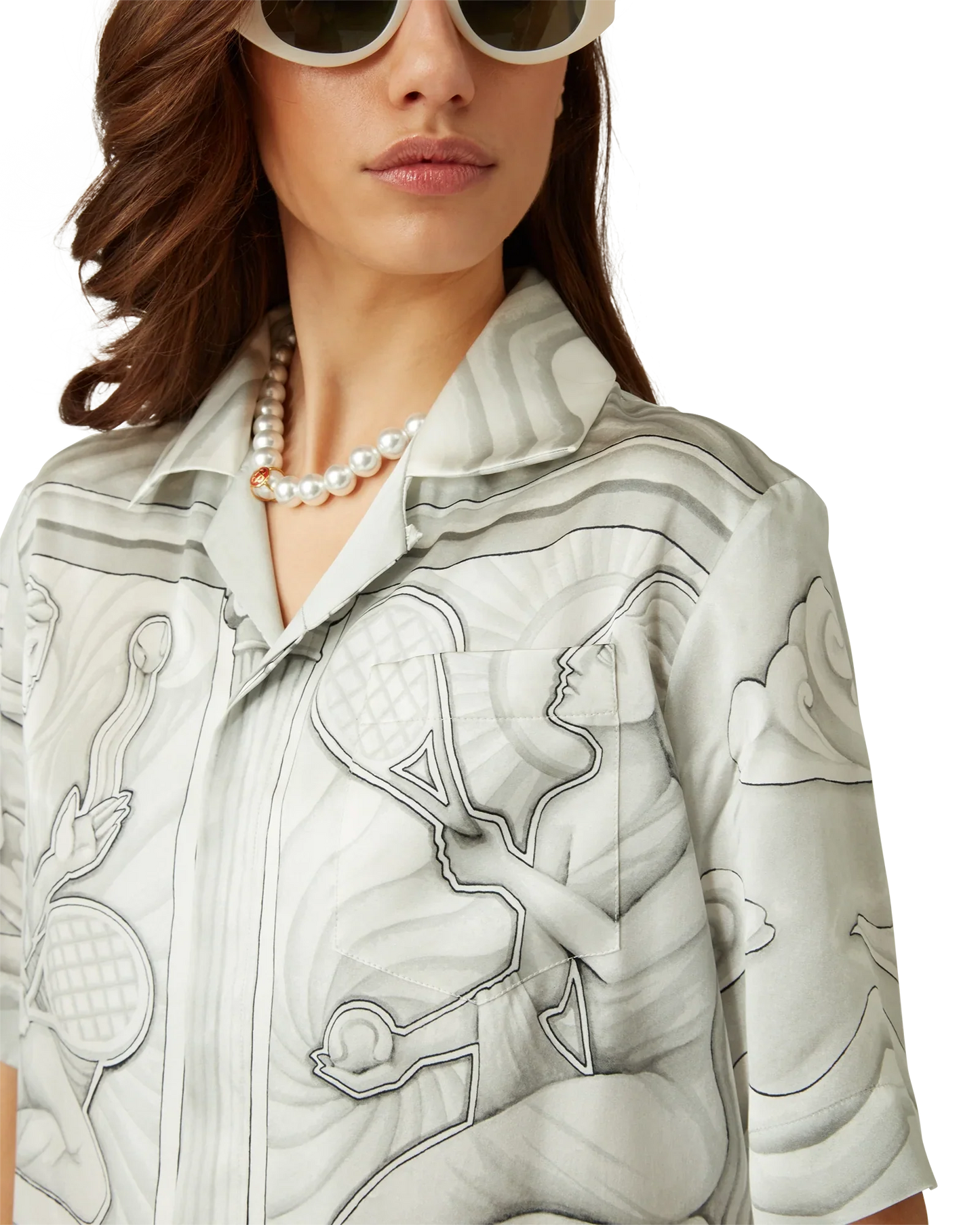 Sacred Stone Short Sleeve Silk Shirt