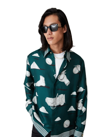 Metaphysical Long Sleeve Silk Shirt