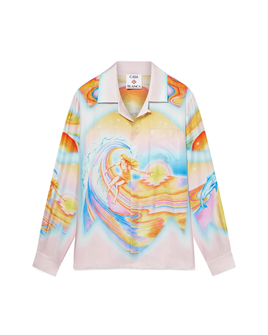 Psychedelic Nirvana Long Sleeve Silk Shirt