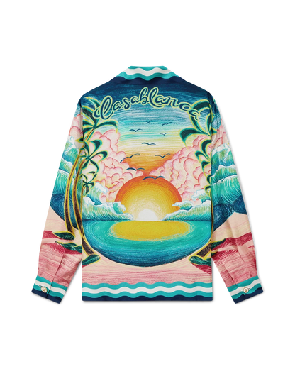 Danse De La Mer Long Sleeve Silk Shirt