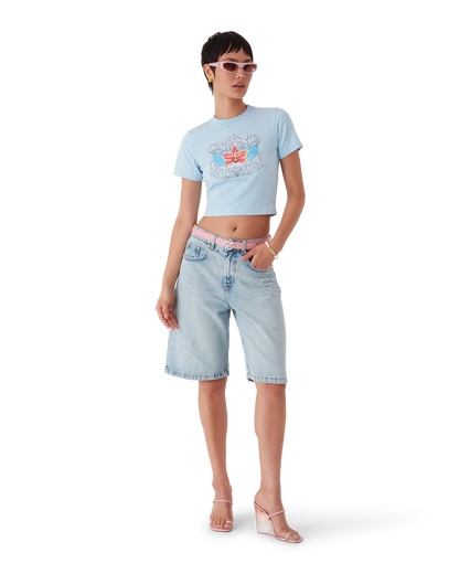 Blades Cropped Short Sleeve T-Shirt