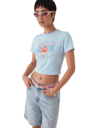 Blades Cropped Short Sleeve T-Shirt