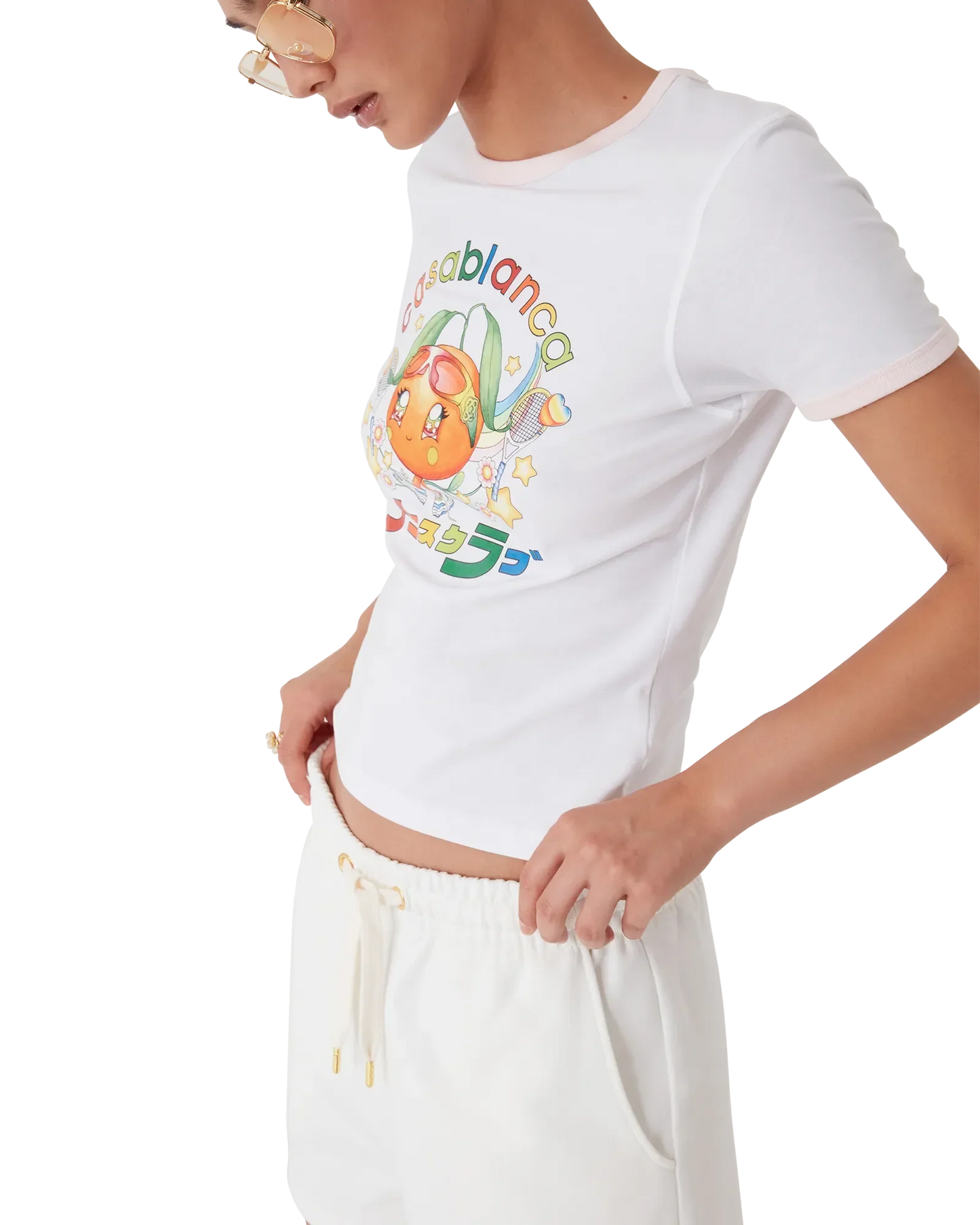 Orange Mascot Ringer Short Sleeve T-Shirt