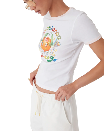 Orange Mascot Ringer Short Sleeve T-Shirt