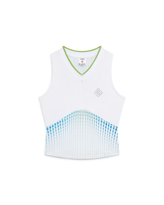 Tennis Printed Racer Top