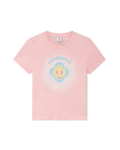 Airbrush Smiley Fitted Short Sleeve T-Shirt