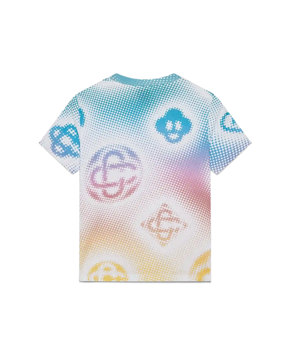 Halftone Logo Fitted Short Sleeve T-Shirt
