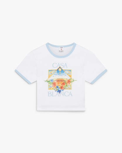 Tennis Landscape Ringer Baby Short Sleeve T-Shirt