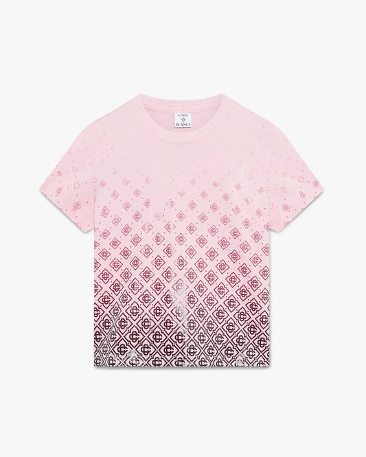 Aubergine Gradient Monogram Short Sleeve T-Shirt