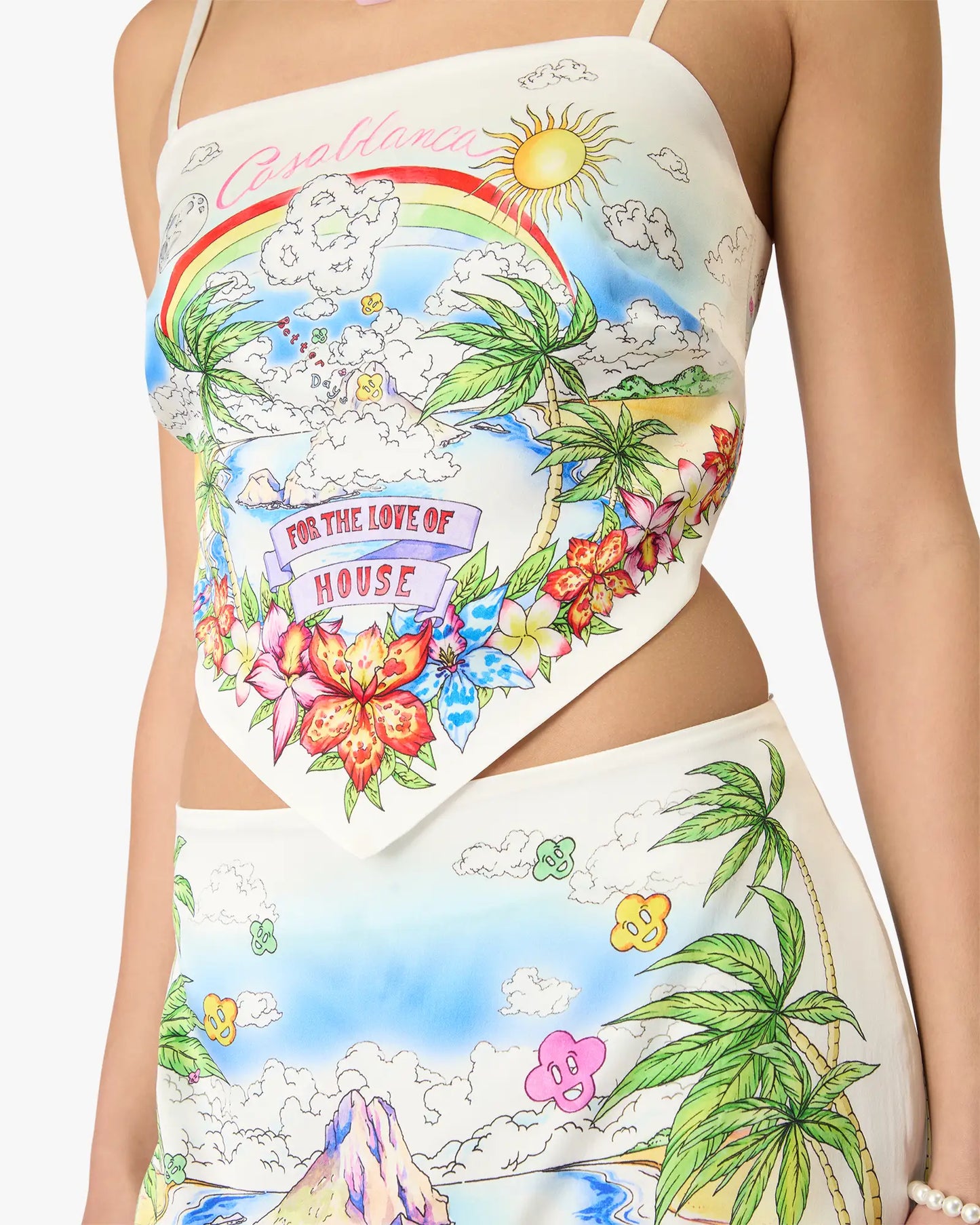 Better Days Silk Satin Scarf Top