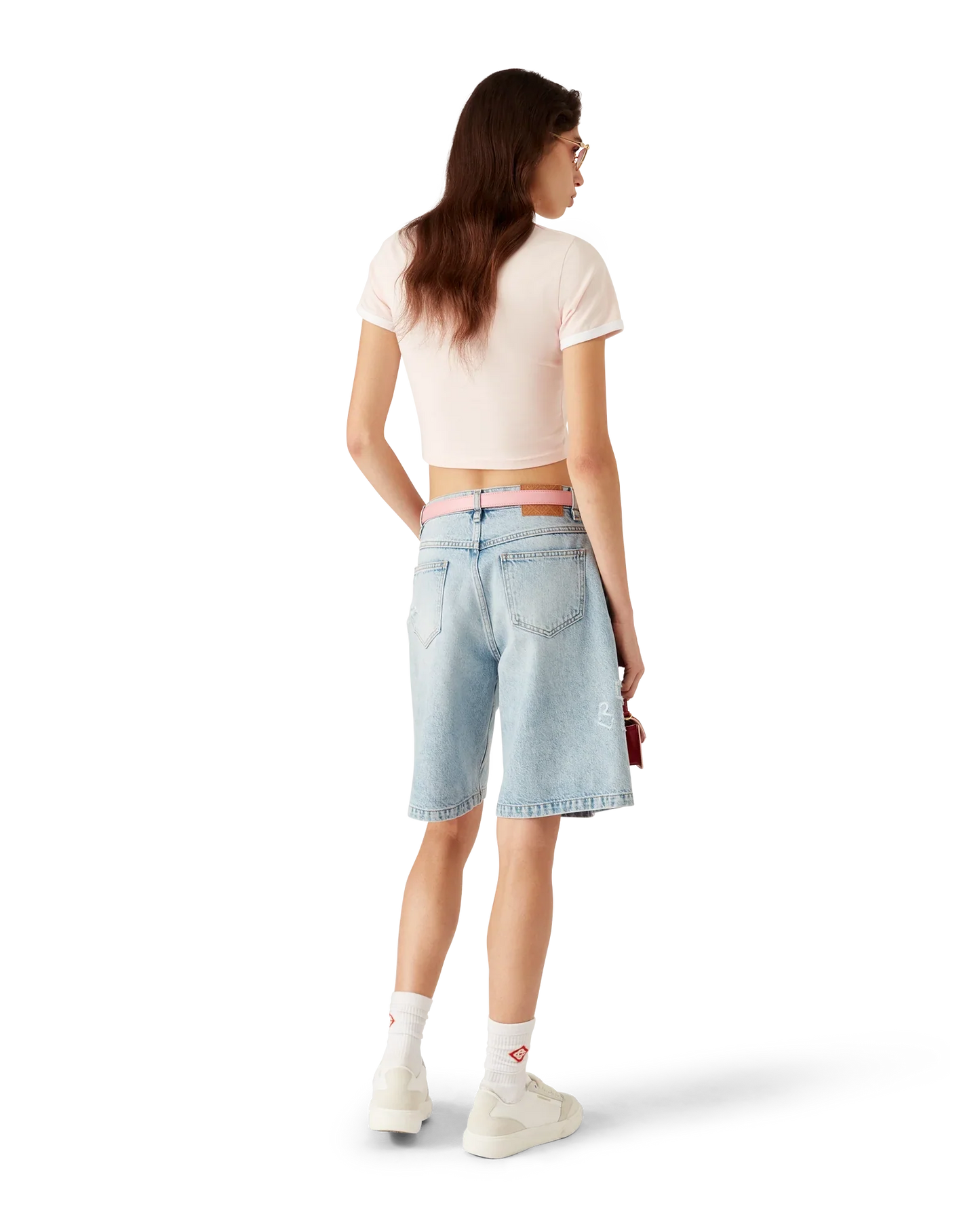 Mushroom Emblem Cropped Short Sleeve T-Shirt