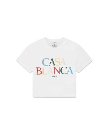 Stacked Logo Cropped Short Sleeve T-Shirt