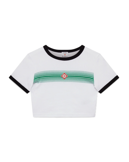 Gradient Stripe Ringer Short Sleeve T-Shirt