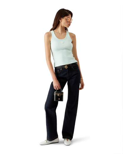 Ribbed Jersey Tank Top