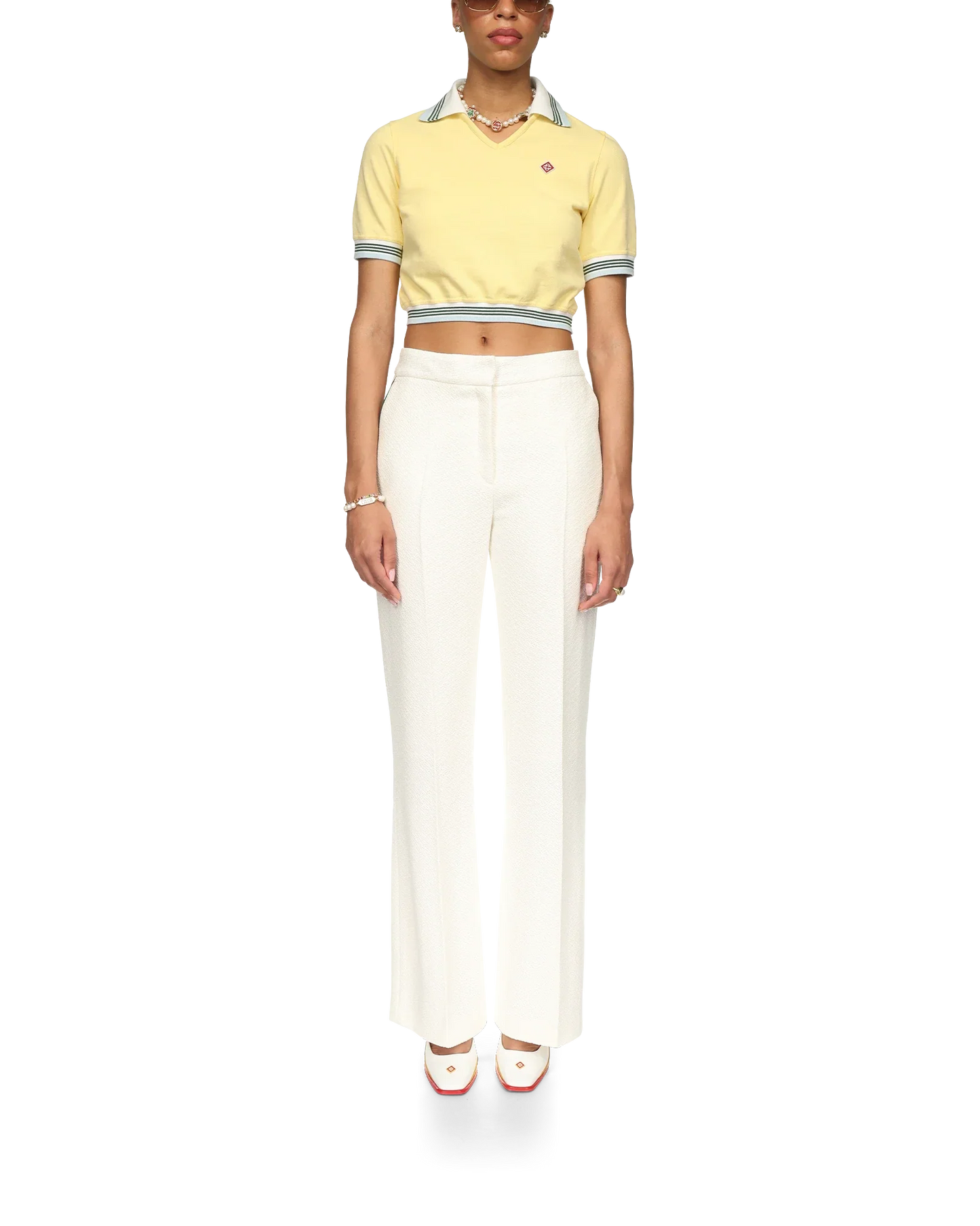 Cropped Pique Polo
