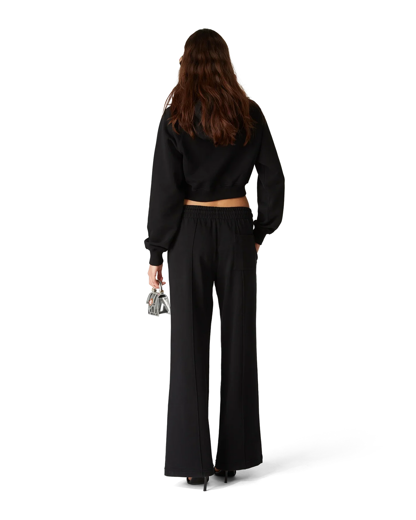 Pearl Diamond Cropped Hooded Sweatshirt