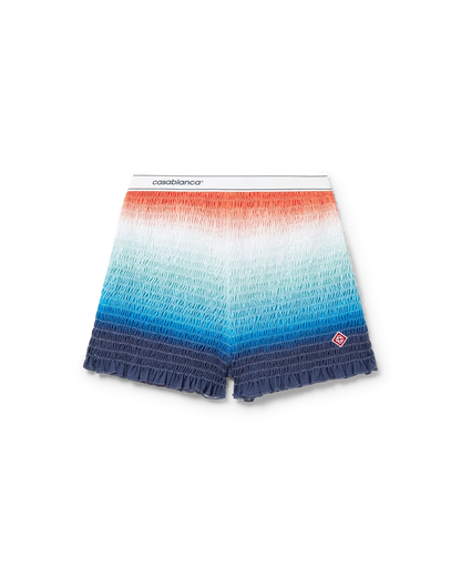 Gradient Shirred Shorts